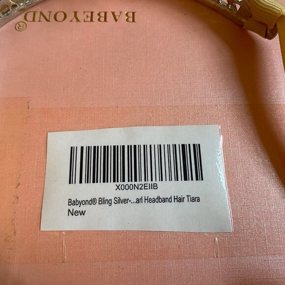 "Great Gatsby" style pearl crystal tiara, adjustable. - Picture 5 of 5